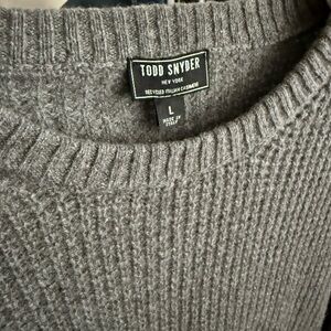 Todd Snyder Gray Italian Cashmere Crewneck Sweater